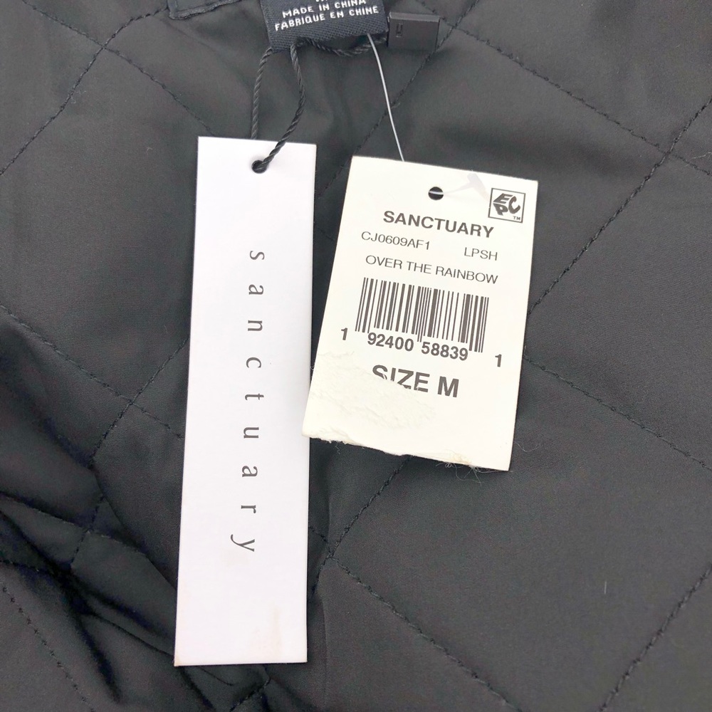 Sanctuary Black Brown Faux Fur Over the Rainbow Lined Jacket Coat - Picture 8 of 10